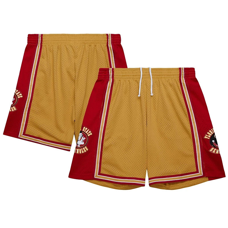 Short en jersey rétro Mitchell & Ness Gold Florida State Seminoles 1992/93 pour hommes