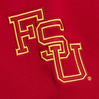 Men's Mitchell & Ness Heather Gray Florida State Seminoles Throwback Allover 4.0 Pullover Sweatshirt