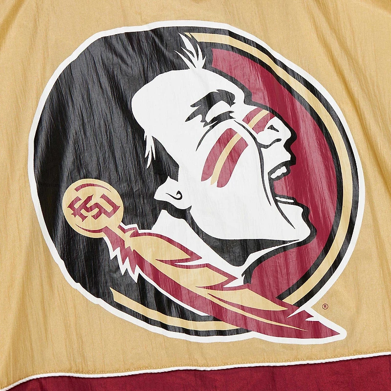 Coupe-vent entièrement zippé de qualité supérieure Big Shot des Florida State Seminoles Mitchell & Ness pour homme, blanc