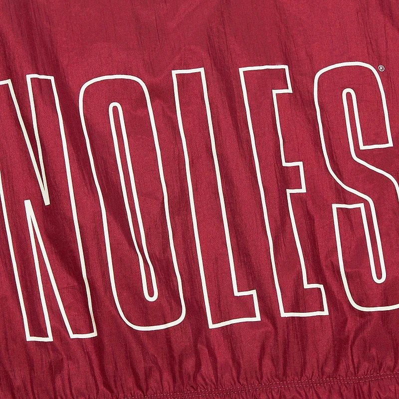 Coupe-vent entièrement zippé de qualité supérieure Big Shot des Florida State Seminoles Mitchell & Ness pour homme, blanc
