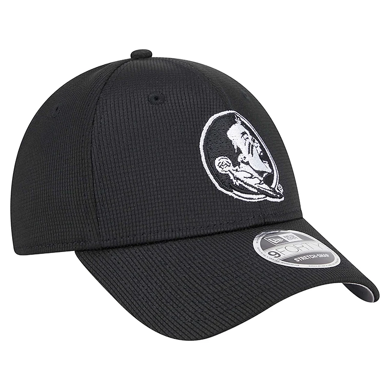 Casquette ajustable extensible à boutons-pression Pivot 9FORTY Florida State Seminoles pour homme New Era noire