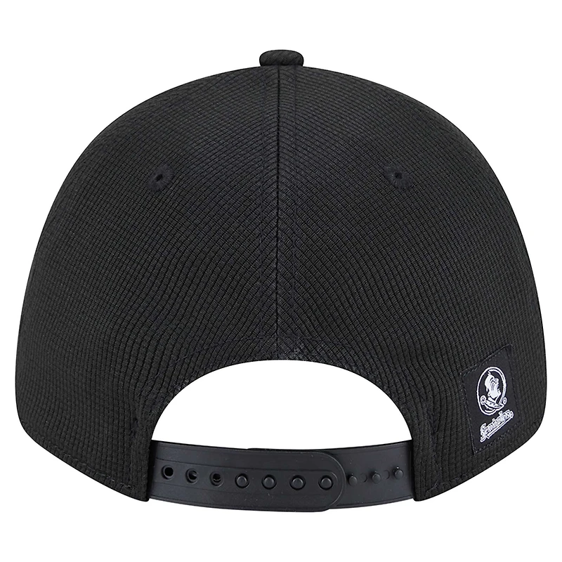 Casquette ajustable extensible à boutons-pression Pivot 9FORTY Florida State Seminoles pour homme New Era noire
