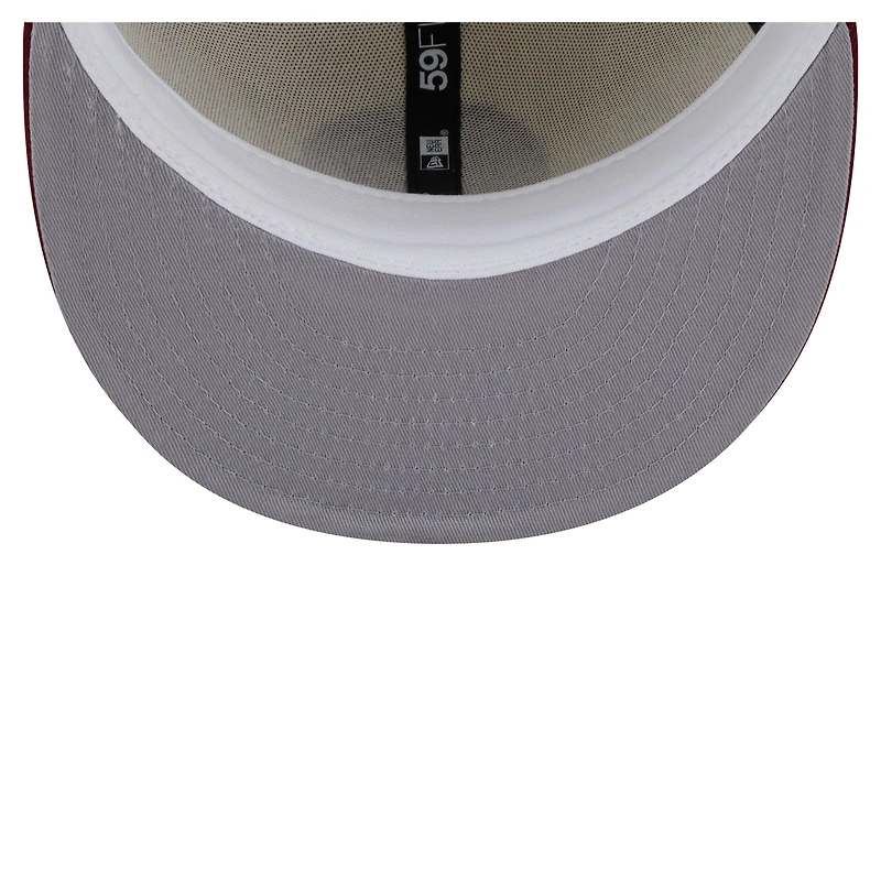 Men's New Era Cream Florida State Seminoles Chrome 59FIFTY Fitted Hat