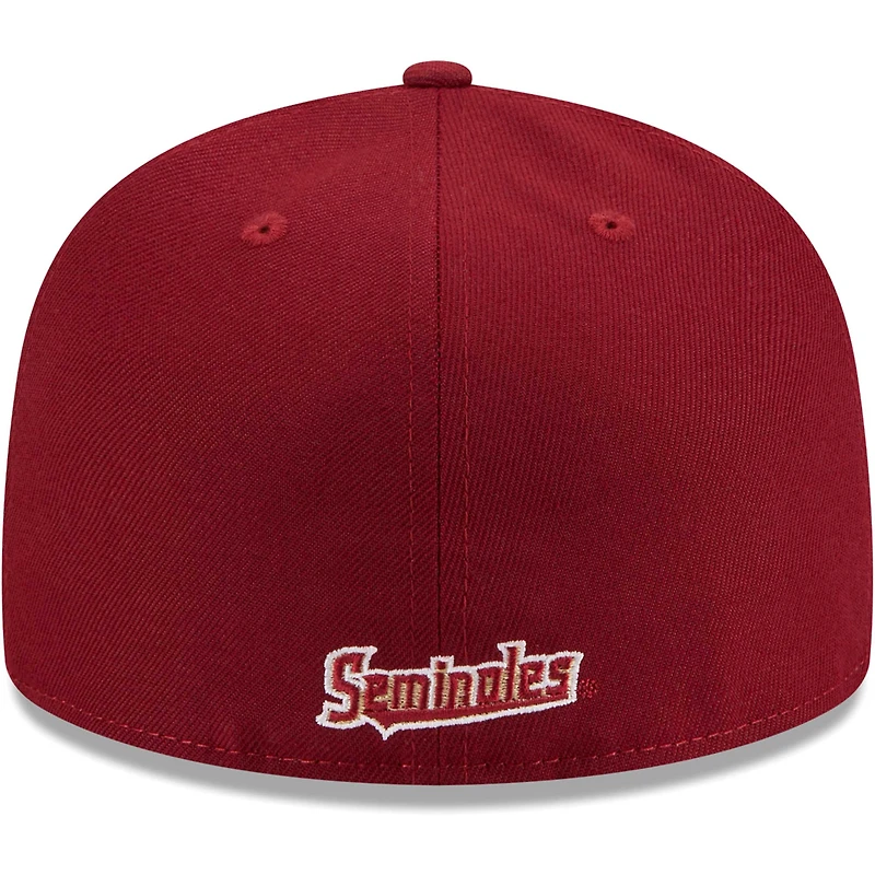 Casquette ajustée 59FIFTY pour homme New Era Garnet Florida State Seminoles
