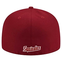 Casquette ajustée 59FIFTY New Era pour homme, couleur grenat, Florida State Seminoles