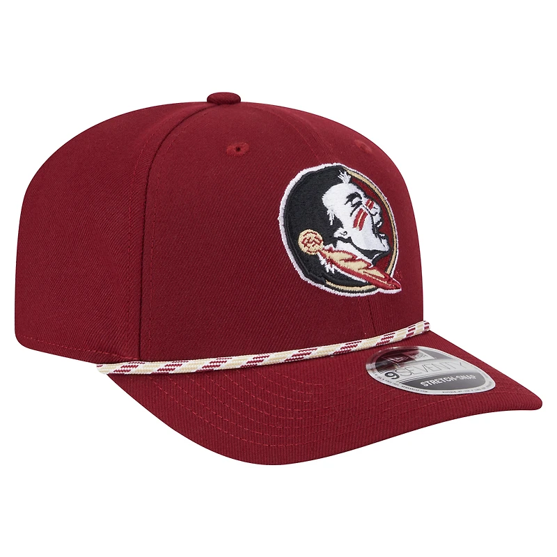 Casquette extensible 9SEVENTY à boutons-pression New Era Garnet Florida State Seminoles Game Day pour homme
