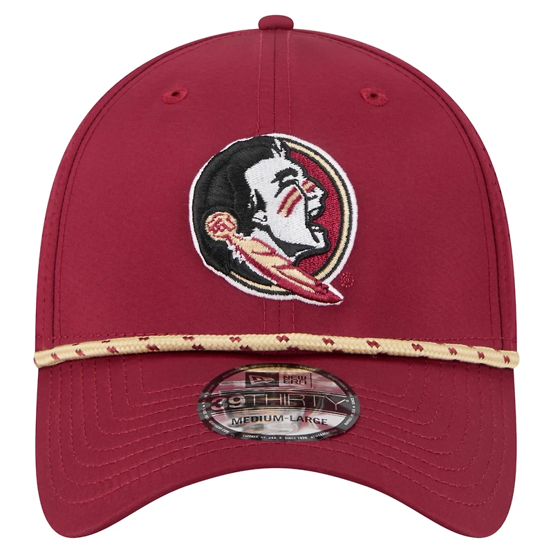 Men's New Era Garnet Florida State Seminoles Rope 39THIRTY Flex Hat