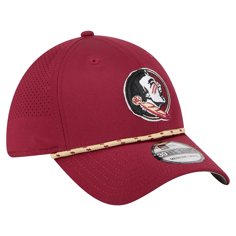 Men's New Era Garnet Florida State Seminoles Rope 39THIRTY Flex Hat