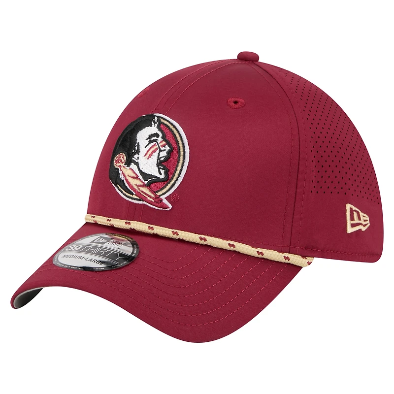 Men's New Era Garnet Florida State Seminoles Rope 39THIRTY Flex Hat