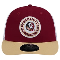 Men's New Era Garnet Florida State Seminoles Throwback Circle Patch 9FIFTY Trucker Snapback Hat