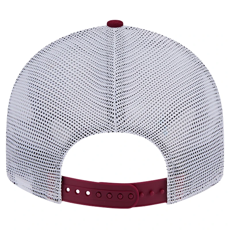 Men's New Era Garnet Florida State Seminoles Throwback Circle Patch 9FIFTY Trucker Snapback Hat