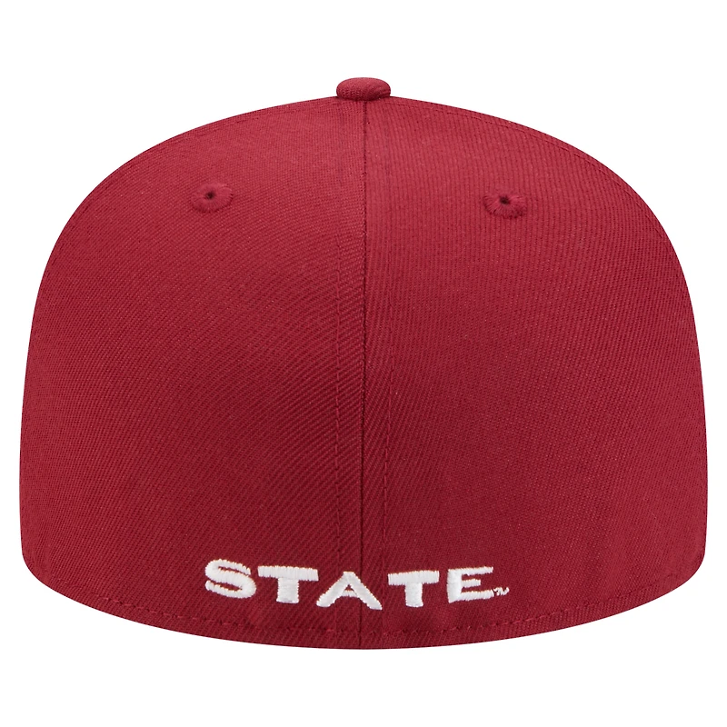 Casquette ajustée New Era 59FIFTY Garnet Florida State Seminoles pour homme