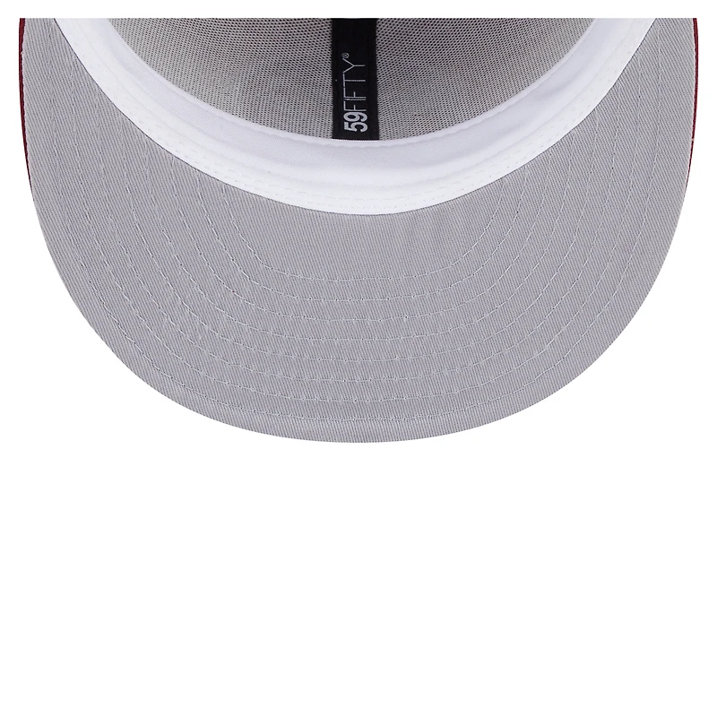 Men's New Era  Khaki Florida State Seminoles Throwback Two-Tone 59FIFTY Fitted Hat