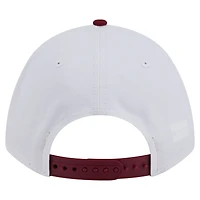Men's New Era White/Garnet Florida State Seminoles Arch Two-Tone Rope 9FORTY A-Frame M-Crown Adjustable Hat