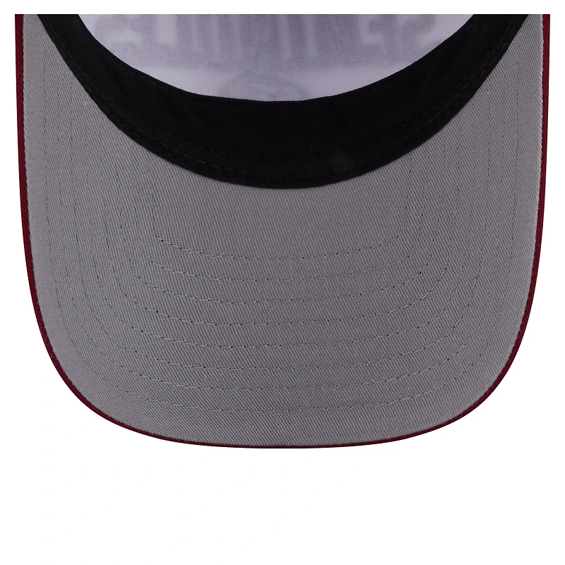 Men's New Era White/Garnet Florida State Seminoles Arch Two-Tone Rope 9FORTY A-Frame M-Crown Adjustable Hat