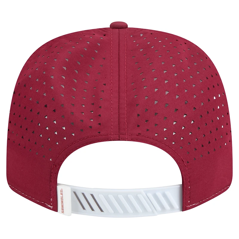Men's New Era White/Garnet Florida State Seminoles Perforated Patched 9SEVENTY Adjustable Hat