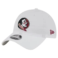 Men's New Era White Florida State Seminoles Active Ripstop 9TWENTY Adjustable Hat