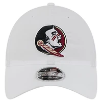 Men's New Era White Florida State Seminoles Active Ripstop 9TWENTY Adjustable Hat