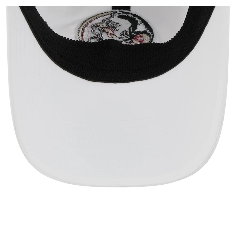 Men's New Era White Florida State Seminoles Active Ripstop 9TWENTY Adjustable Hat