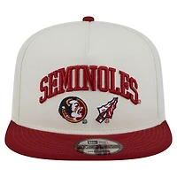 Men's New Era White Florida State Seminoles Collegiate 9FIFTY A-Frame Snapback Hat