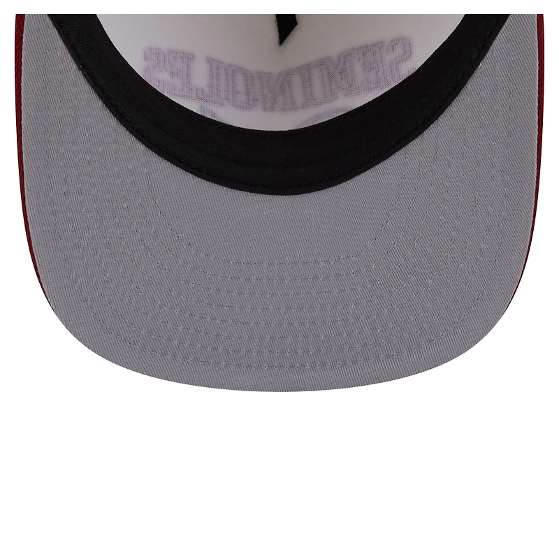 Men's New Era White Florida State Seminoles Collegiate 9FIFTY A-Frame Snapback Hat