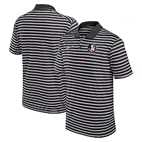 Polo Nike Dri-FIT rayé noir/blanc pour homme des Florida State Seminoles Primetime Victory