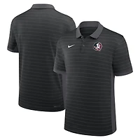 Men's Nike Black Florida State Seminoles 2025 Early Season Coaches Sideline Victory Stripe Dri-FIT Polo