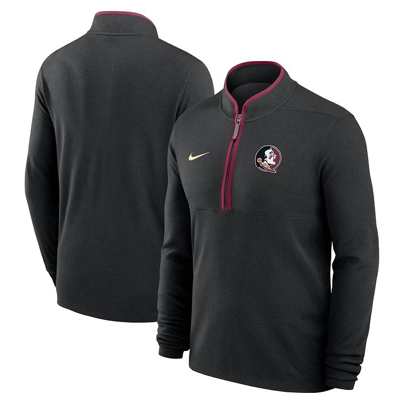 Men's Nike Black Florida State Seminoles Courtside Victory Dri-FIT Half-Zip Pullover