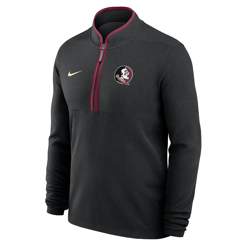 Men's Nike Black Florida State Seminoles Courtside Victory Dri-FIT Half-Zip Pullover