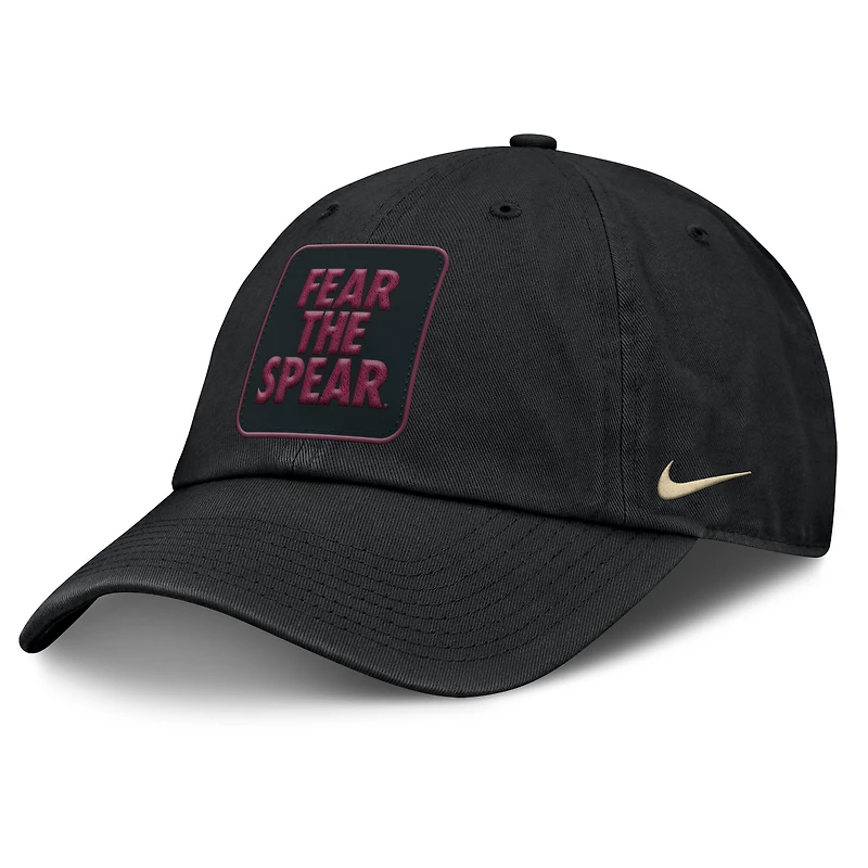 Casquette ajustable Nike noire Florida State Seminoles Local Club pour homme