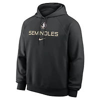 Sweat à capuche raglan Nike noir Florida State Seminoles pour homme, performance premium, technologie Dri-FIT