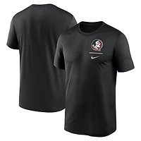 T-shirt Nike noir Florida State Seminoles pour homme avec logo principal Legend Performance