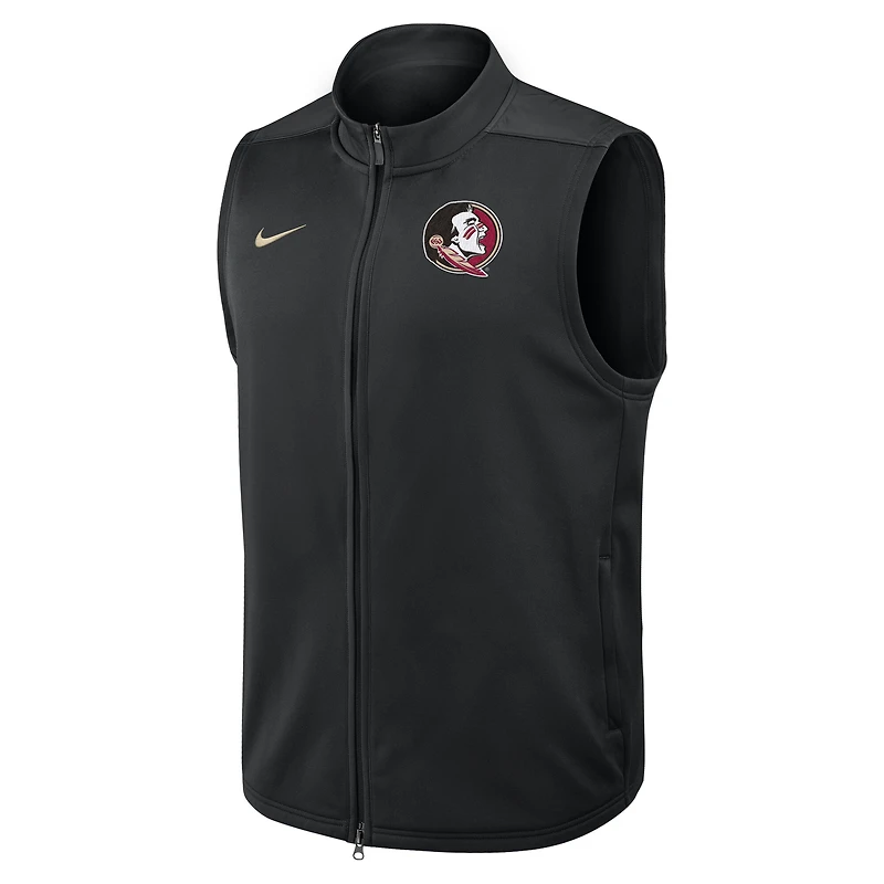 Men's Nike Black Florida State Seminoles Primetime Victory Performance Full-Zip Vest