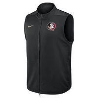 Men's Nike Black Florida State Seminoles Primetime Victory Performance Full-Zip Vest