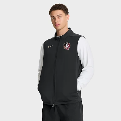 Men's Nike Black Florida State Seminoles Primetime Victory Performance Full-Zip Vest