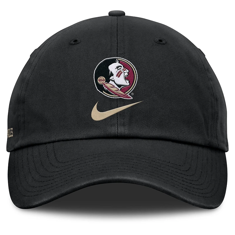 Men's Nike Black Florida State Seminoles Primetime Club Adjustable Hat