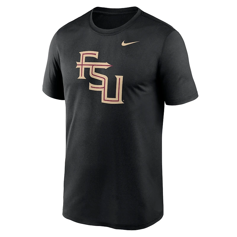 T-shirt Nike noir pour homme avec logo alternatif Primetime Legend des Florida State Seminoles