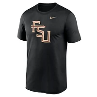 T-shirt Nike noir pour homme avec logo alternatif Primetime Legend des Florida State Seminoles
