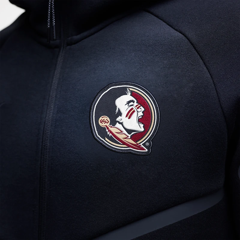 Men's Nike Black Florida State Seminoles Tech Fleece Full-Zip Windrunner Hoodie