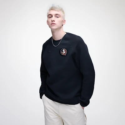 Men's Nike Black Florida State Seminoles Tech Fleece Raglan Sweatshirt