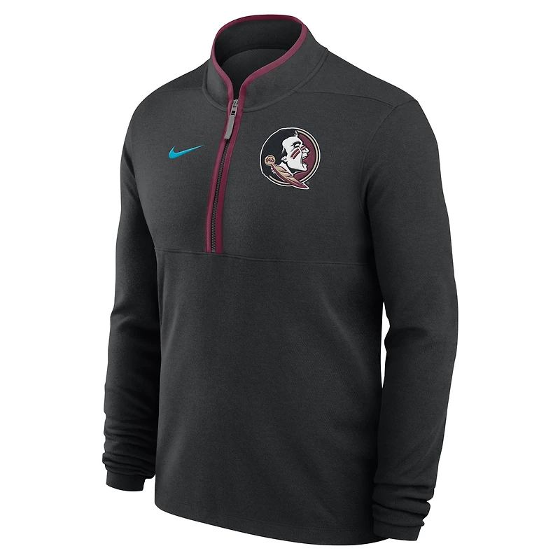 Haut Nike noir à demi-zip Victory Performance des Seminoles de l'État Floride pour homme