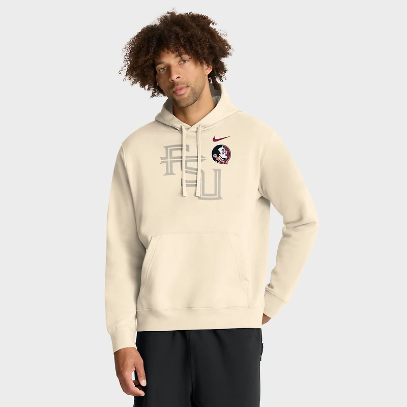 Men's Nike Cream Florida State Seminoles Campus Shadow Hoodie