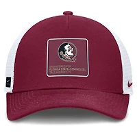 Men's Nike  Garnet/White Florida State Seminoles 2025 On-Field Rise Engineered Trucker Adjustable Hat