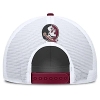 Casquette ajustable Nike pour homme, couleur grenat/blanc, Florida State Seminoles 2025 On-Field Rise Patch Trucker