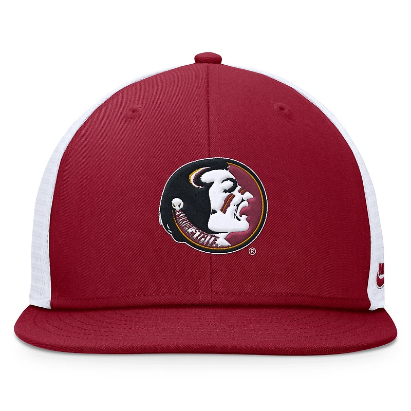 Casquette Nike Legacy Pro Snapback pour homme, grenat/blanc, Florida State Seminoles