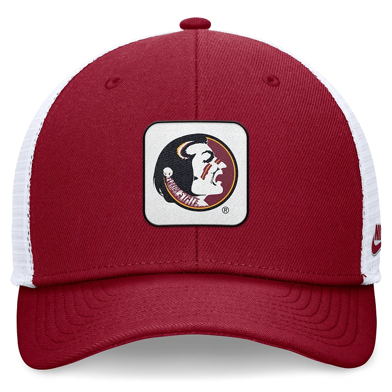 Men's Nike Garnet/White Florida State Seminoles Legacy Rise Mascot Trucker Adjustable Hat