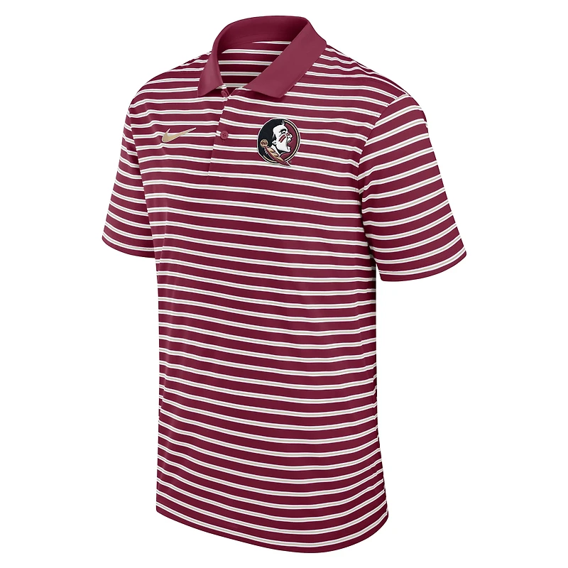 Men's Nike Garnet/White Florida State Seminoles Primetime Victory Striped Dri-FIT Polo