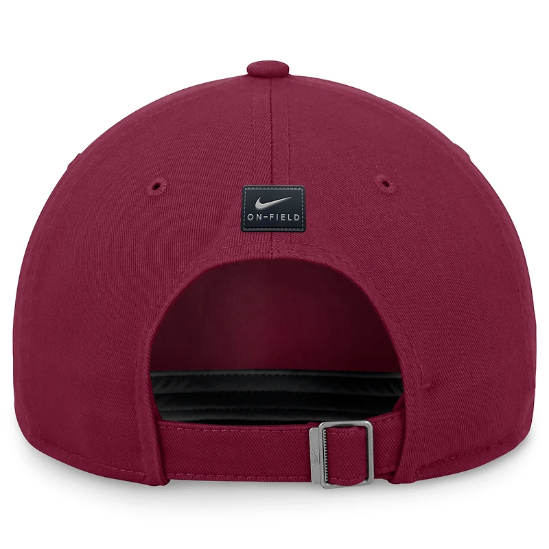 Men's Nike Garnet Florida State Seminoles 2024 On-Field Club Adjustable Hat