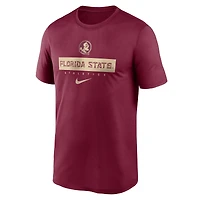 T-shirt Nike Garnet Florida State Seminoles 2024 Sideline Legend Dri-FIT pour homme