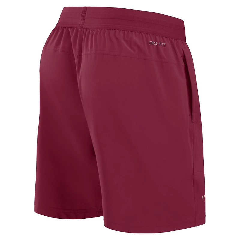 Short Nike Garnet Florida State Seminoles 2024 Sideline Performance pour homme